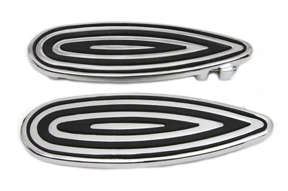 Wyatt Gatling Billet Footboard Set Chrome for Harley Davidson FLT 1980-1989 by Wyatt Gatling