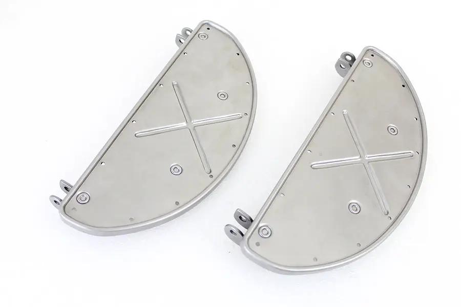 V-Twin Half Moon Footboard Set Raw for Harley Davidson FL (1940-1949) by V-Twin