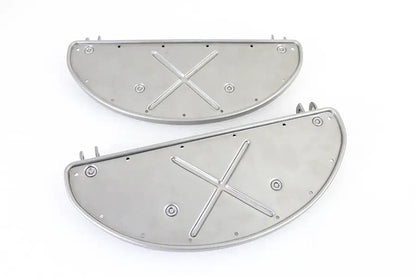 V-Twin Half Moon Footboard Set Raw for Harley Davidson FL (1940-1949) by V-Twin