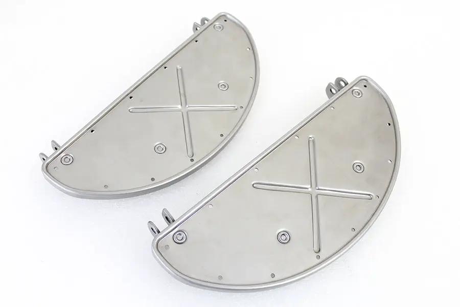 V-Twin Half Moon Footboard Set Raw for Harley Davidson FL (1940-1949) by V-Twin