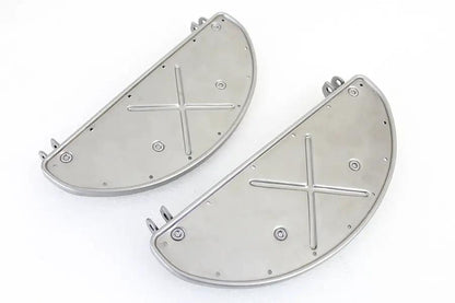 V-Twin Half Moon Footboard Set Raw for Harley Davidson FL (1940-1949) by V-Twin
