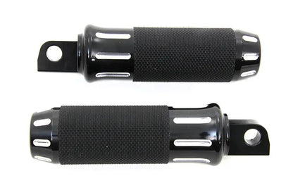 Wyatt Gatling Black Cobra Style Footpeg Set with Chrome and Zinc Bolt Options by Wyatt Gatling