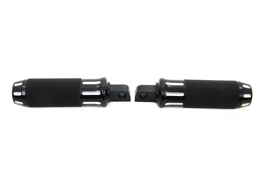 Wyatt Gatling Black Cobra Style Footpeg Set with Chrome and Zinc Bolt Options by Wyatt Gatling