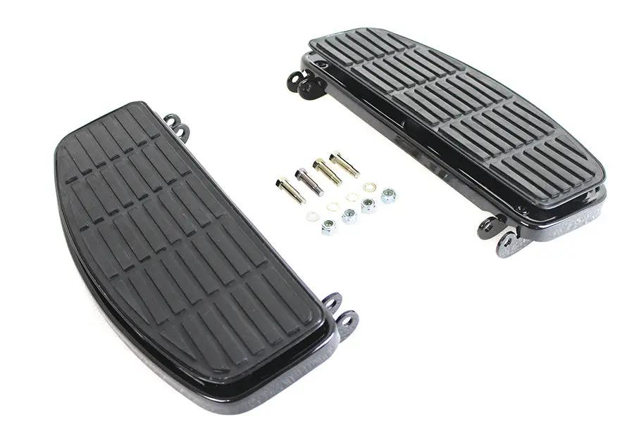 V-Twin Driver Black 'D' Shape Footboard Set for Harley Davidson FL (1940-1949) by V-Twin