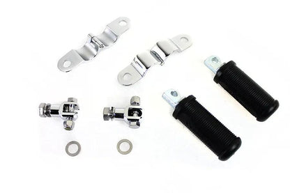 V-Twin Bates Clamp on Footpeg Set with Chrome Yokes and 1-1/8 Inch Clamps by V-Twin