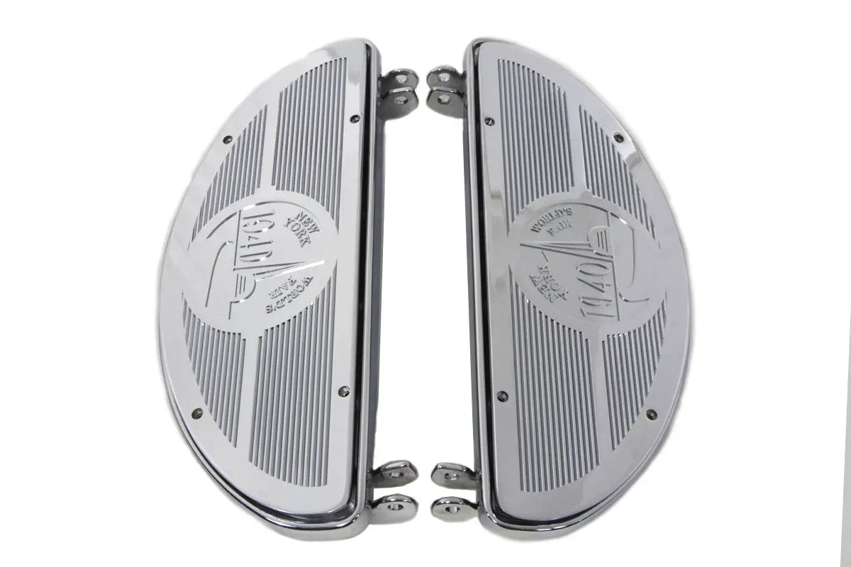 V-Twin Half Moon Footboard Kit Chrome for Harley Davidson FL (1941-1950) by V-Twin