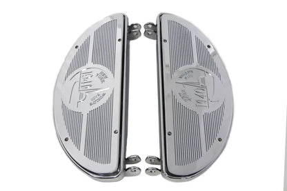 V-Twin Half Moon Footboard Kit Chrome for Harley Davidson FL (1941-1950) by V-Twin