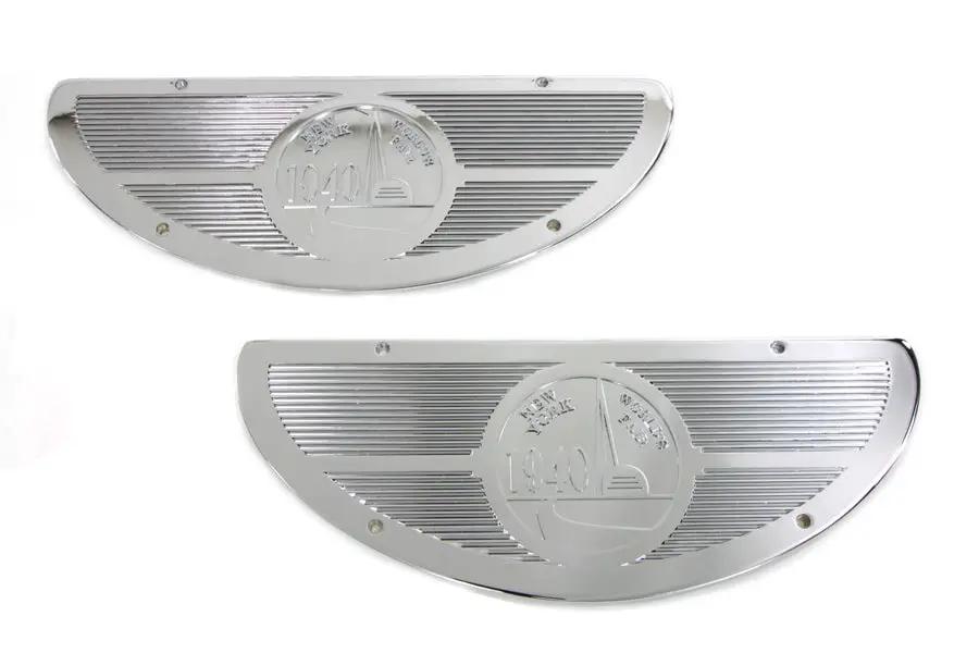 V-Twin Half Moon Footboard Kit Chrome for Harley Davidson FL (1941-1950) by V-Twin