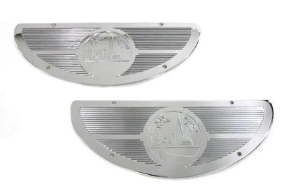V-Twin Half Moon Footboard Kit Chrome for Harley Davidson FL (1941-1950) by V-Twin