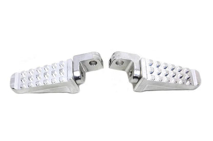 Wyatt Gatling Polished Racer Style Footpeg Set - Adjustable Mounting Block, Custom Fit for Harley-Davidson Softail Models by Wyatt Gatling