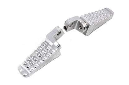 Wyatt Gatling Polished Racer Style Footpeg Set - Adjustable Mounting Block, Custom Fit for Harley-Davidson Softail Models by Wyatt Gatling
