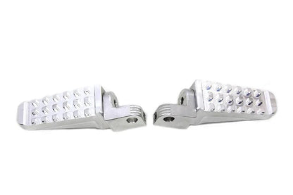 Wyatt Gatling Polished Racer Style Footpeg Set - Adjustable Mounting Block, Custom Fit for Harley-Davidson Softail Models by Wyatt Gatling