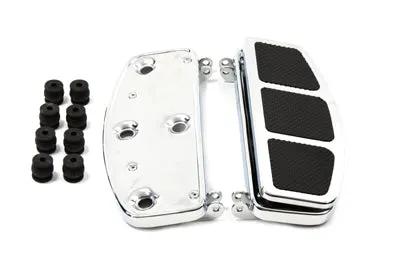 V-Twin 'D' Driver Footboard Set Chrome for Harley Davidson FL Models by V-Twin
