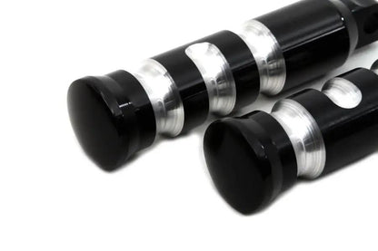 Wyatt Gatling Black Contour Grooved Footpeg Set for Harley-Davidson Softail by Wyatt Gatling