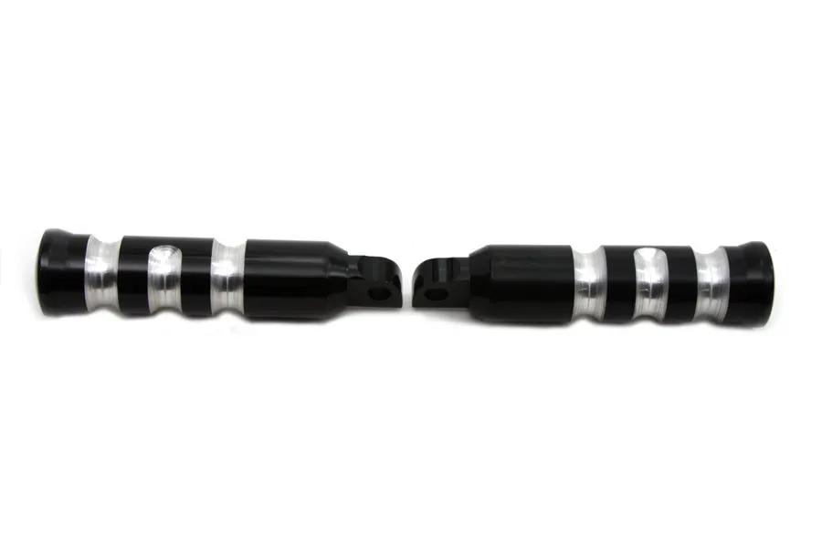 Wyatt Gatling Black Contour Grooved Footpeg Set for Harley-Davidson Softail by Wyatt Gatling