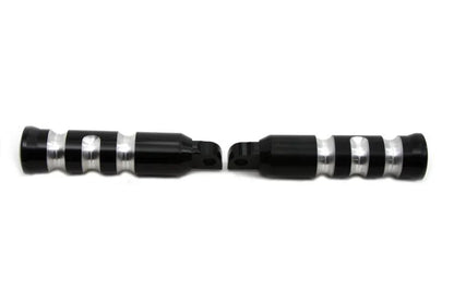 Wyatt Gatling Black Contour Grooved Footpeg Set for Harley-Davidson Softail by Wyatt Gatling