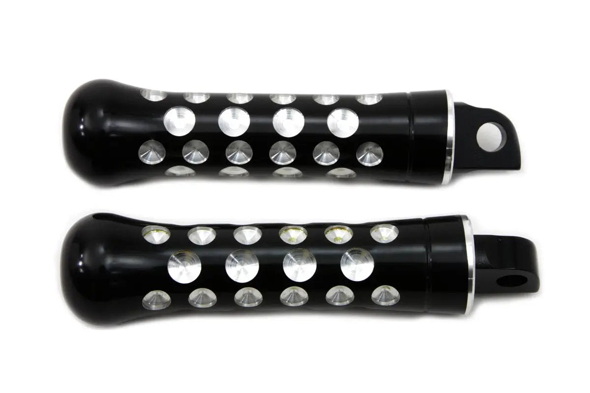 Wyatt Gatling Black Contour Agostinni Footpeg Set - Pair for Harley Softail Models by Wyatt Gatling