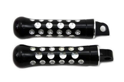 Wyatt Gatling Black Contour Agostinni Footpeg Set - Pair for Harley Softail Models by Wyatt Gatling