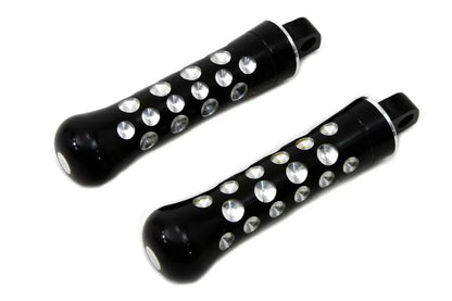 Wyatt Gatling Black Contour Agostinni Footpeg Set - Pair for Harley Softail Models by Wyatt Gatling
