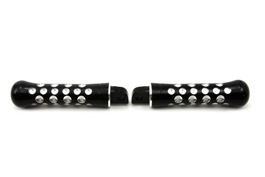 Wyatt Gatling Black Contour Agostinni Footpeg Set - Pair for Harley Softail Models by Wyatt Gatling