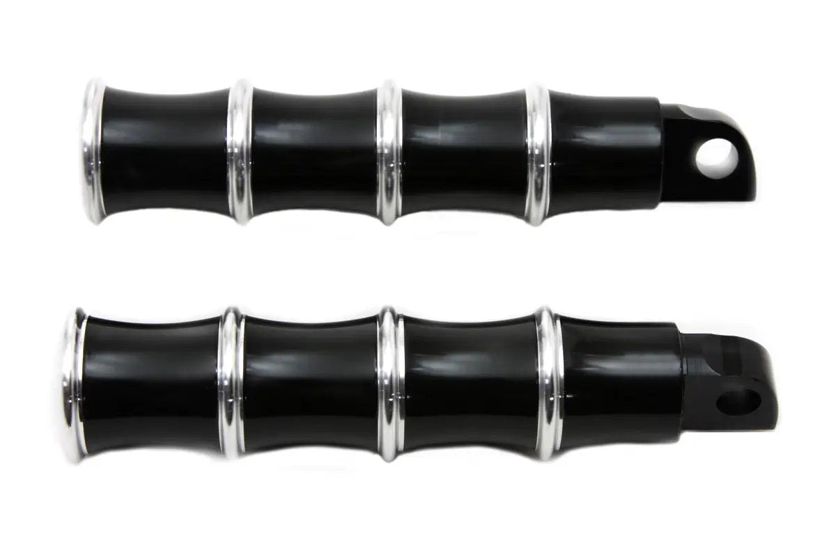 Wyatt Gatling Black Tribal Style Footpeg Set - Pair for Harley Softail Models by Wyatt Gatling