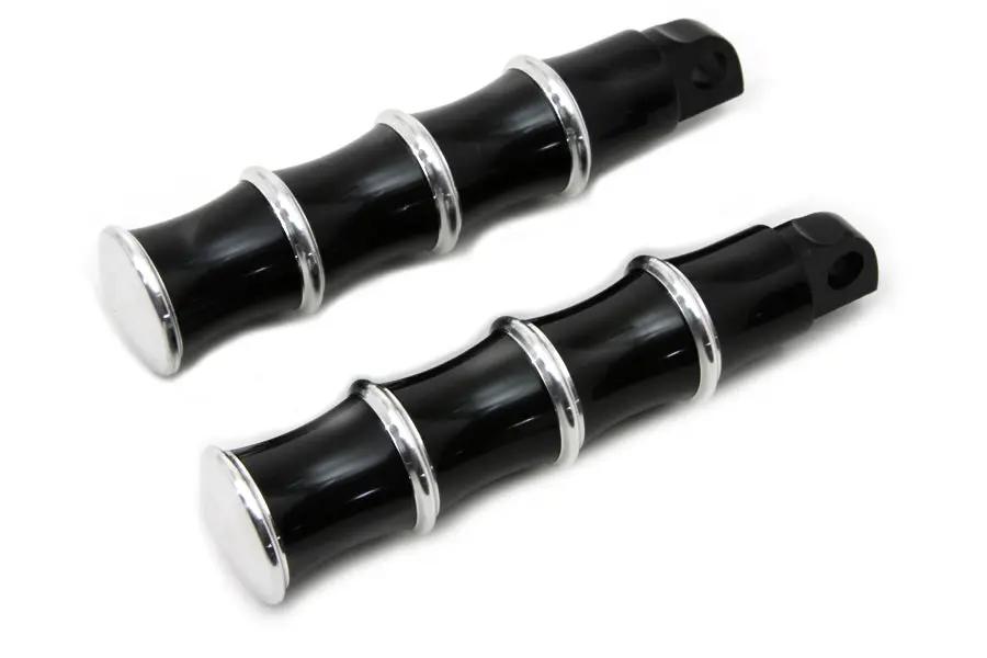 Wyatt Gatling Black Tribal Style Footpeg Set - Pair for Harley Softail Models by Wyatt Gatling