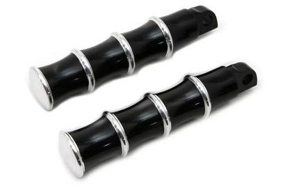 Wyatt Gatling Black Tribal Style Footpeg Set - Pair for Harley Softail Models by Wyatt Gatling