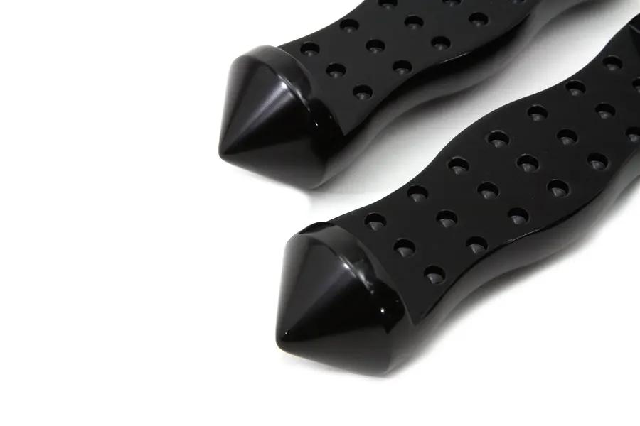 Wyatt Gatling Black Form Factor Footpeg Set Druid Style for Harley Softail Models by Wyatt Gatling