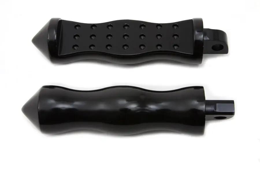 Wyatt Gatling Black Form Factor Footpeg Set Druid Style for Harley Softail Models by Wyatt Gatling
