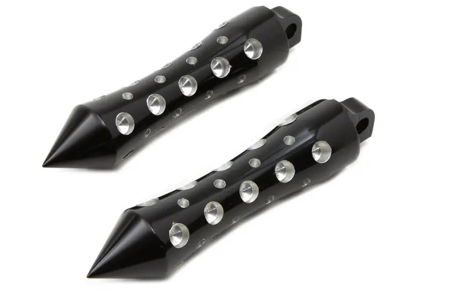 Wyatt Gatling Black Agostinni Spike Style Footpeg Set - 6-1/4 inch Length, Pair by Wyatt Gatling