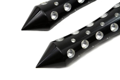 Wyatt Gatling Black Agostinni Spike Style Footpeg Set - 6-1/4 inch Length, Pair by Wyatt Gatling