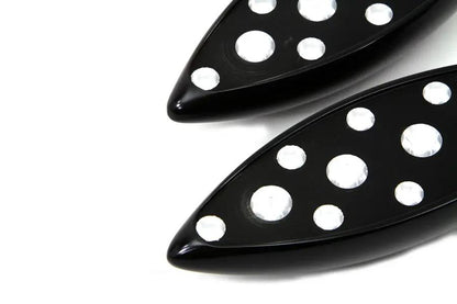 Wyatt Gatling Black Teardrop Style Footpeg Set with Chrome Accessories - Part #1476 by Wyatt Gatling