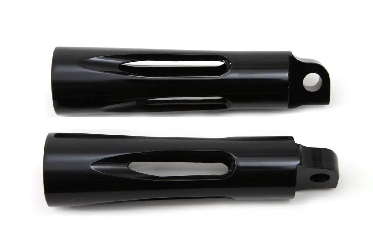 Wyatt Gatling Black Milled Style Footpeg Set for Harley Davidson FXST (1986-1995) by Wyatt Gatling