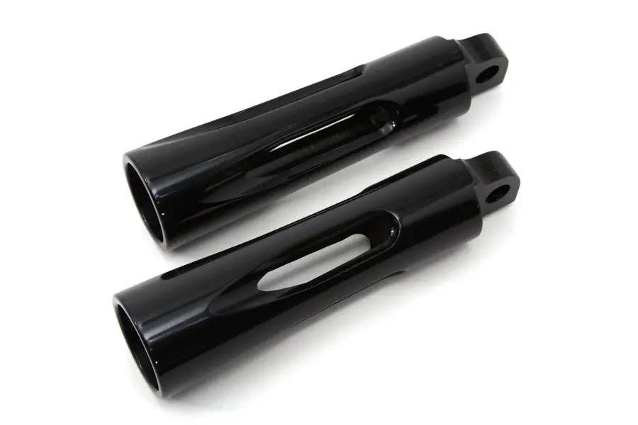 Wyatt Gatling Black Milled Style Footpeg Set for Harley Davidson FXST (1986-1995) by Wyatt Gatling