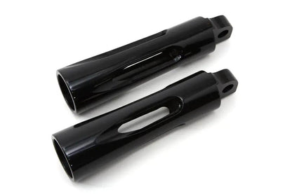 Wyatt Gatling Black Milled Style Footpeg Set for Harley Davidson FXST (1986-1995) by Wyatt Gatling