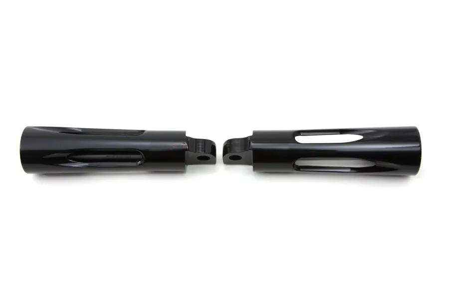 Wyatt Gatling Black Milled Style Footpeg Set for Harley Davidson FXST (1986-1995) by Wyatt Gatling
