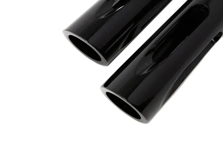 Wyatt Gatling 9009 Black Milled Style Slasher Footpeg Set for Harley-Davidson Softail by Wyatt Gatling