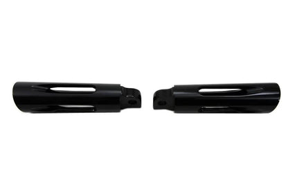 Wyatt Gatling 9009 Black Milled Style Slasher Footpeg Set for Harley-Davidson Softail by Wyatt Gatling