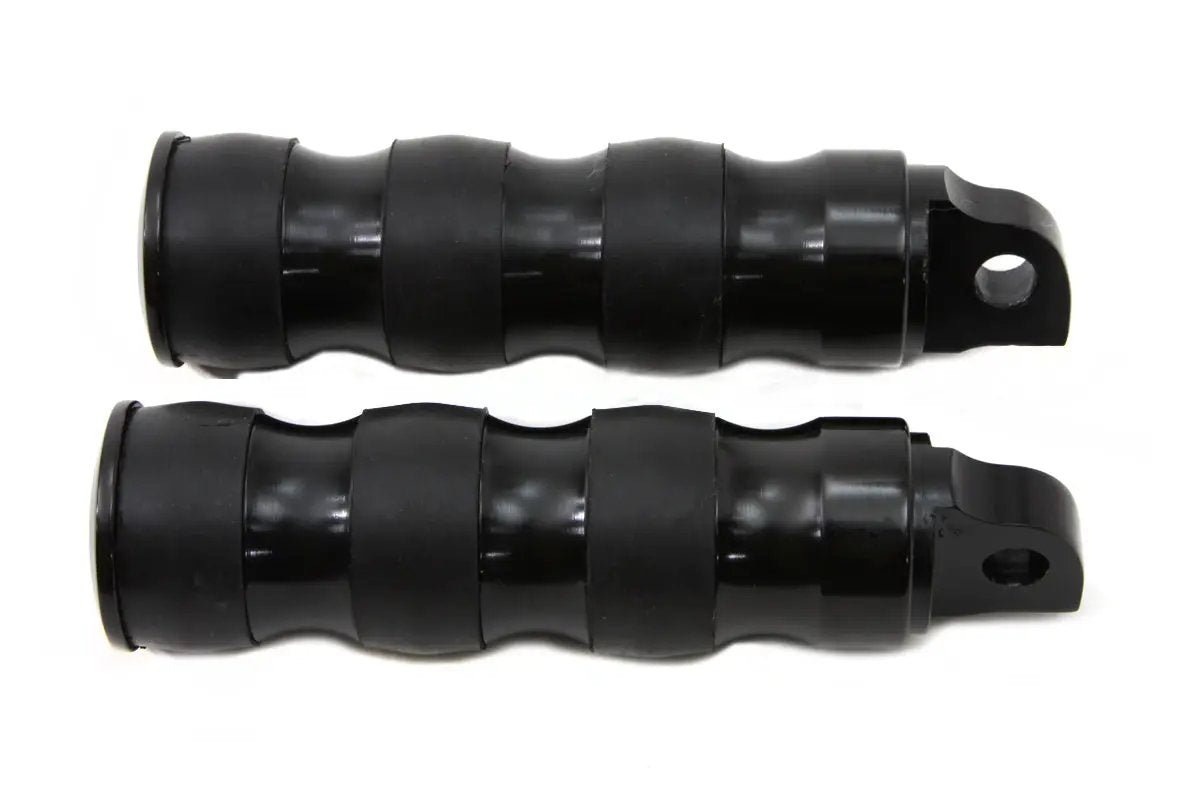 Wyatt Gatling 8412 Black Three Band Style Footpeg Set for Harley-Davidson Softail Models by Wyatt Gatling