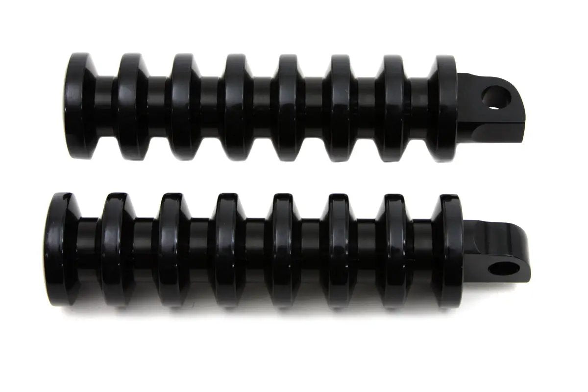 Wyatt Gatling 8412 Black Grooved Footpeg Set for Harley Davidson Softail Models by Wyatt Gatling