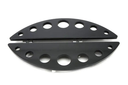 Wyatt Gatling Driver Black Half Moon Footboard Set with Holes – Fits 1980-1989 Harley Davidson FLT by Wyatt Gatling