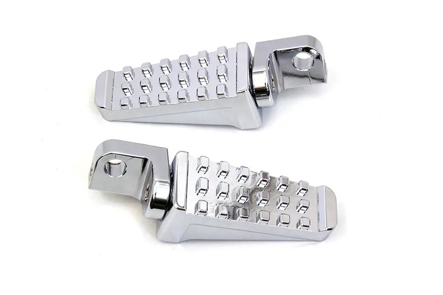 Wyatt Gatling Chrome Racer Style Footpeg Set - Adjustable Mounting Block for Motorcycles by Wyatt Gatling