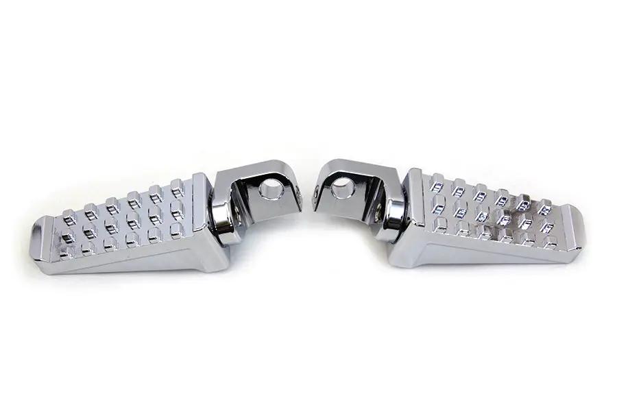 Wyatt Gatling Chrome Racer Style Footpeg Set - Adjustable Mounting Block for Motorcycles by Wyatt Gatling