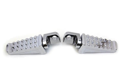 Wyatt Gatling Chrome Racer Style Footpeg Set - Adjustable Mounting Block for Motorcycles by Wyatt Gatling