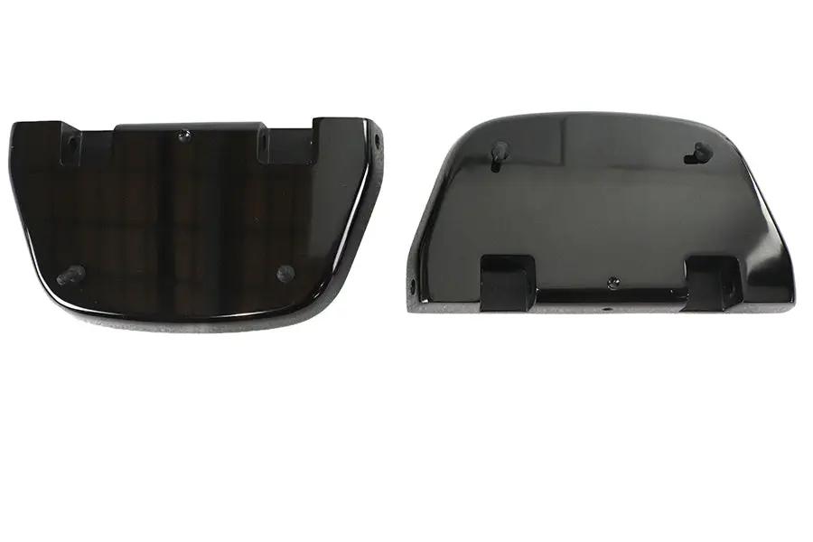 Wyatt Gatling Black Block Rear Passenger Footboard Kit for Harley Davidson FLT by Wyatt Gatling