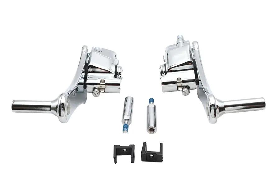 V-Twin Adjustable Auxiliary Passenger Footpeg Mount Set for Harley Davidson FLT Models by V-Twin