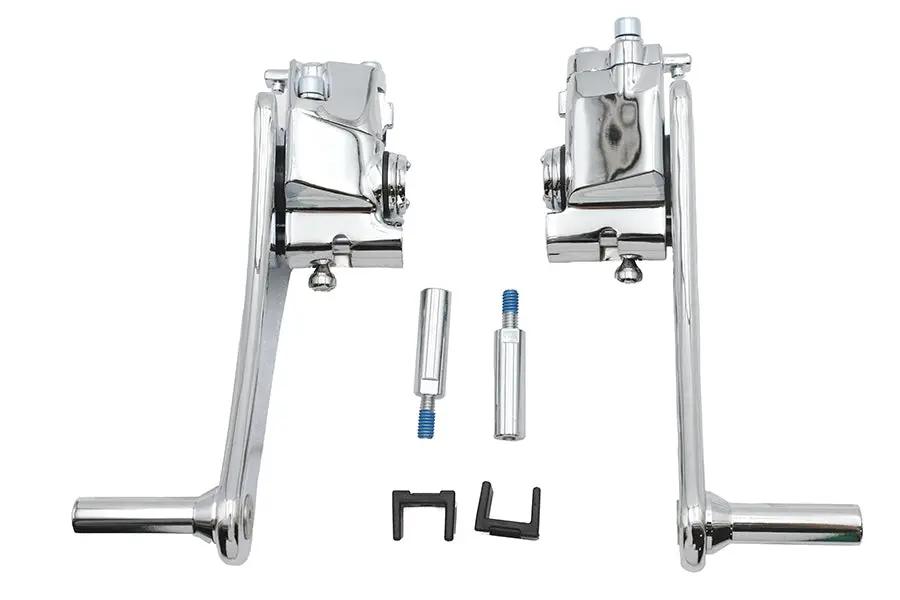 V-Twin Adjustable Auxiliary Passenger Footpeg Mount Set for Harley Davidson FLT Models by V-Twin