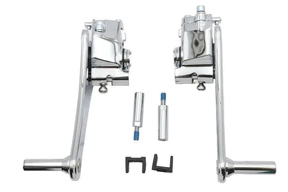 V-Twin Adjustable Auxiliary Passenger Footpeg Mount Set for Harley Davidson FLT Models by V-Twin