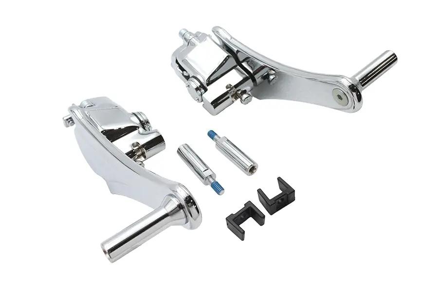V-Twin Adjustable Auxiliary Passenger Footpeg Mount Set for Harley Davidson FLT Models by V-Twin