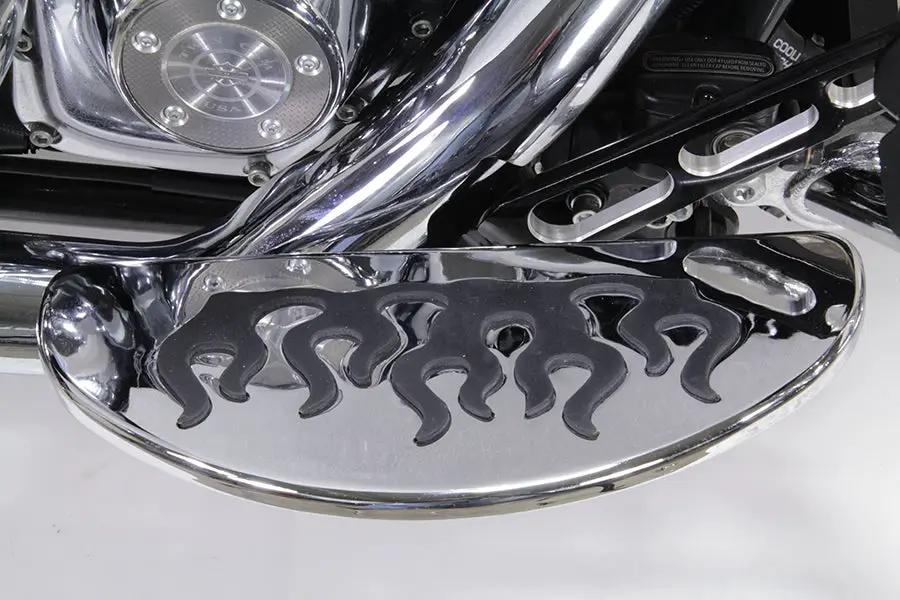 Wyatt Gatling Driver Footboard Set with Flame Design for Harley Davidson FLT (Part #8421) by Wyatt Gatling